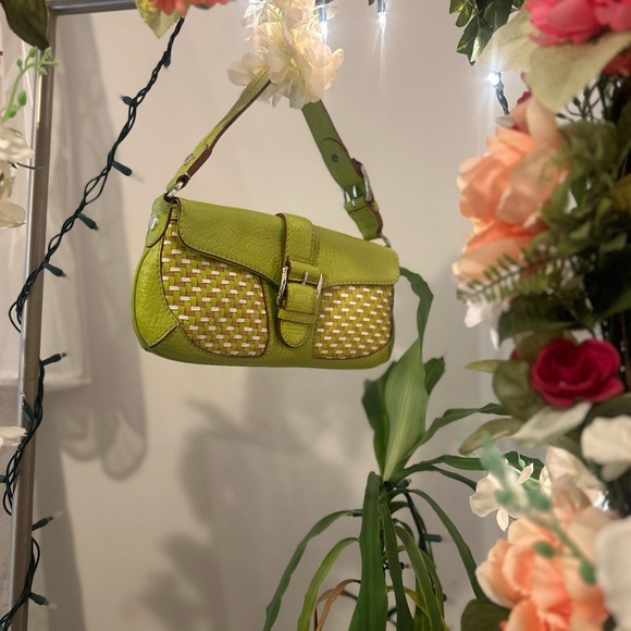 Rare Michael Kors Tri-Color Small Woven Leather Shoulder Bag - Picture 15 of 15